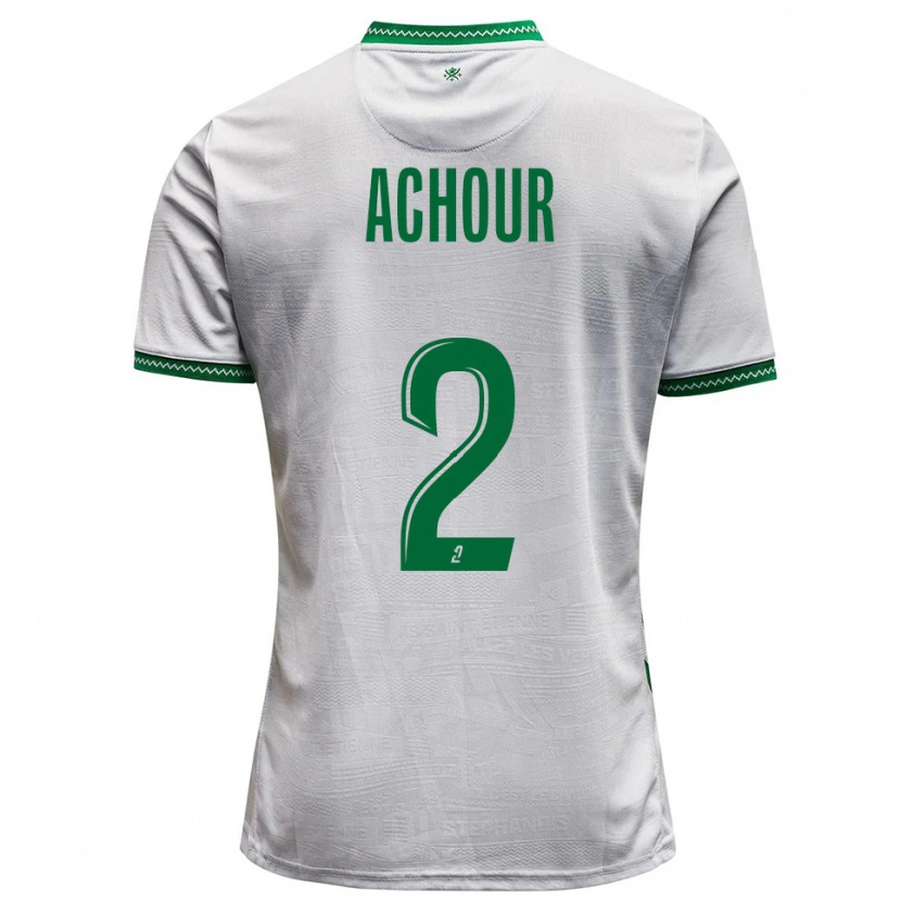 Danxen Mujer Camiseta Samy Achour #2 Blanco Verde 2ª Equipación 2025/26 La Camisa México