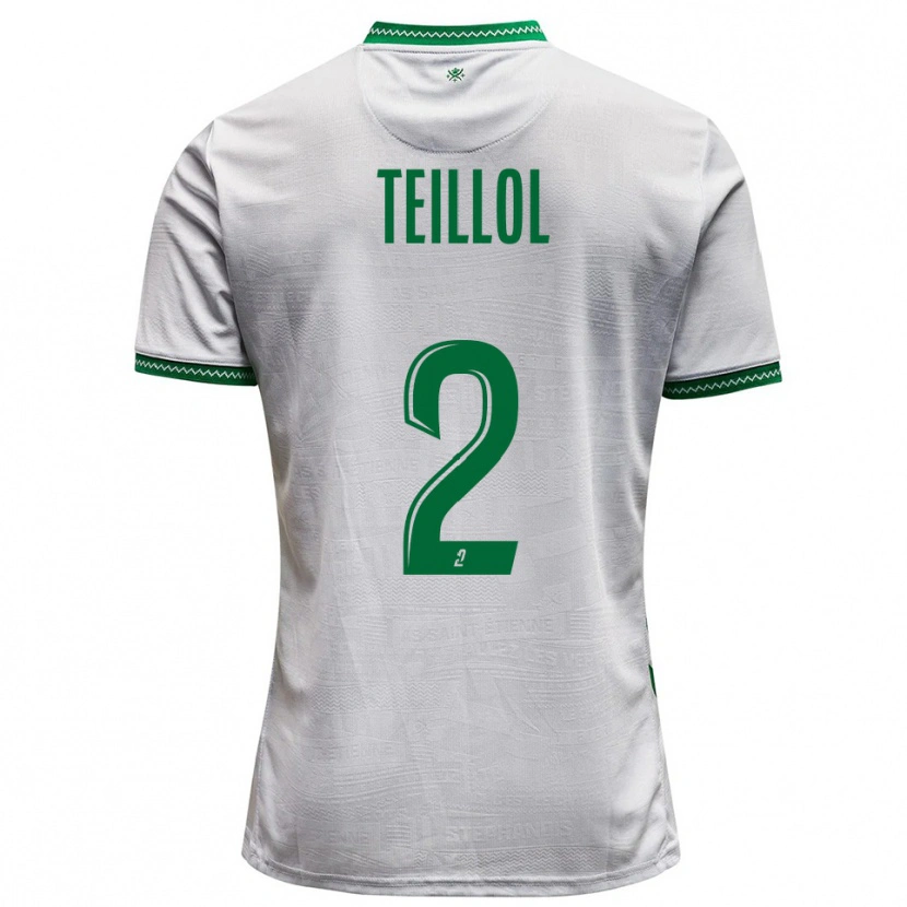 Danxen Mujer Camiseta Tom Teillol #2 Blanco Verde 2ª Equipación 2025/26 La Camisa México
