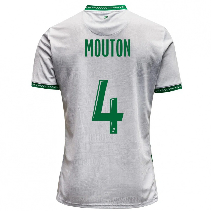 Danxen Mujer Camiseta Nathan Mouton #4 Blanco Verde 2ª Equipación 2025/26 La Camisa México