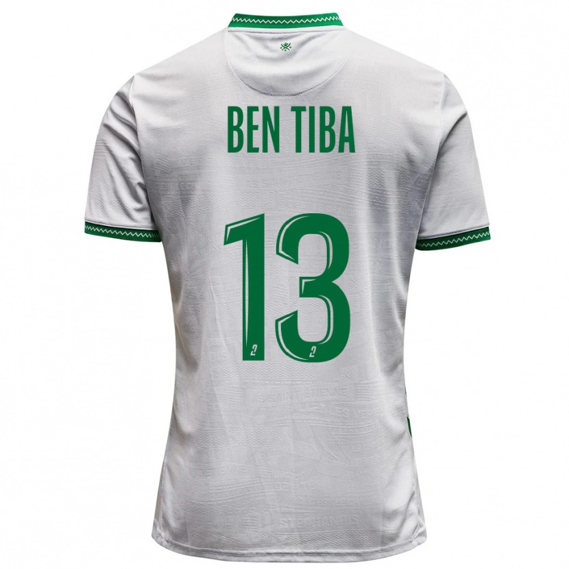 Danxen Mujer Camiseta Helmi Ben Tiba #13 Blanco Verde 2ª Equipación 2025/26 La Camisa México