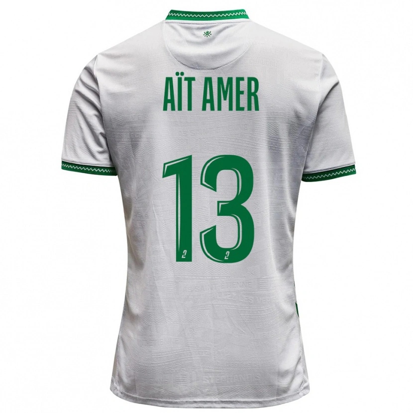 Danxen Mujer Camiseta Rayan Aït Amer #13 Blanco Verde 2ª Equipación 2025/26 La Camisa México