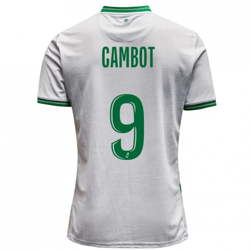 Danxen Mujer Camiseta Sarah Cambot #9 Blanco Verde 2ª Equipación 2025/26 La Camisa México