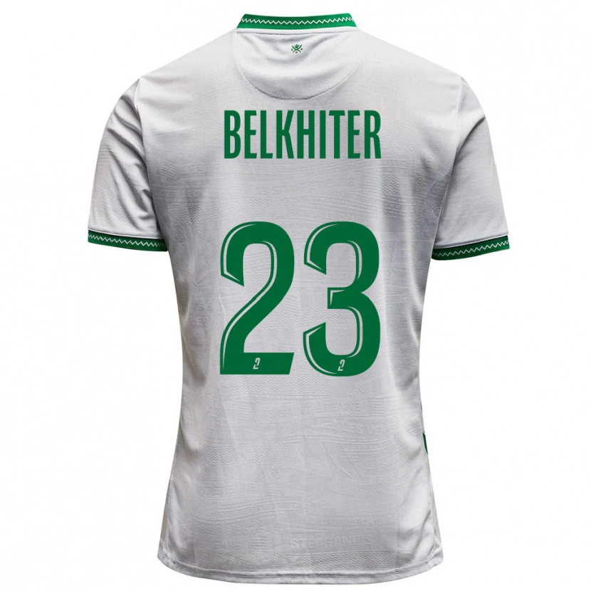 Danxen Mujer Camiseta Morgane Belkhiter #23 Blanco Verde 2ª Equipación 2025/26 La Camisa México