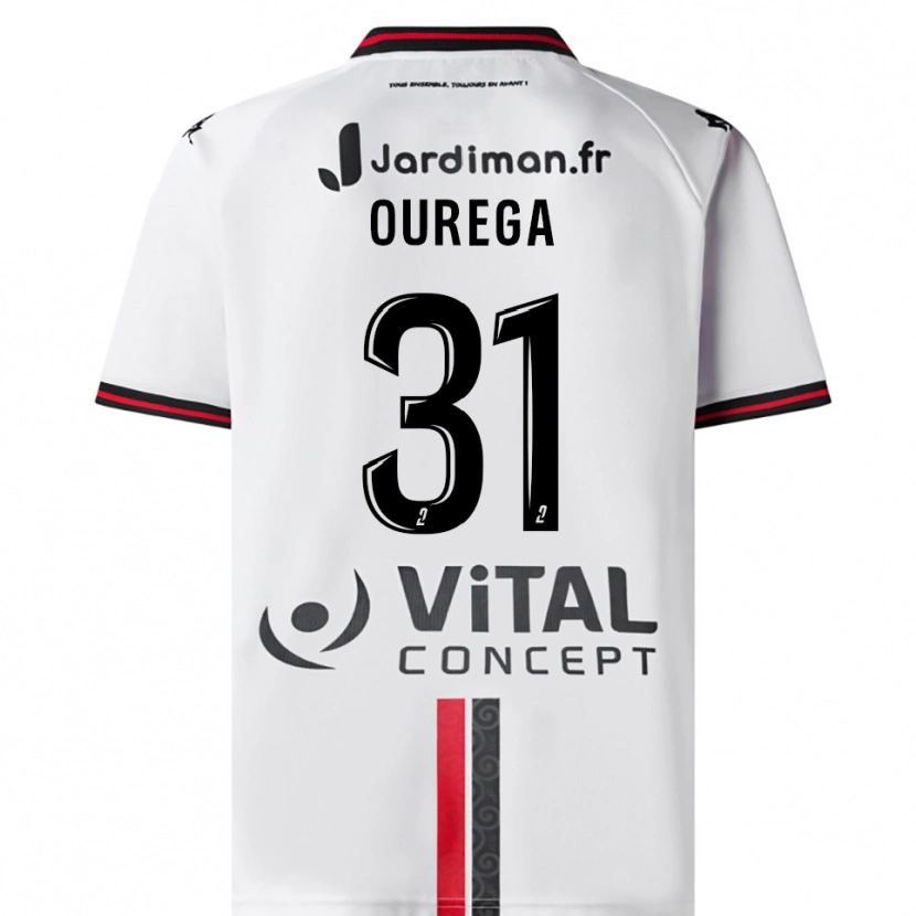 Danxen Mujer Camiseta Dylan Ourega #31 Blanco Rojo 2ª Equipación 2025/26 La Camisa México
