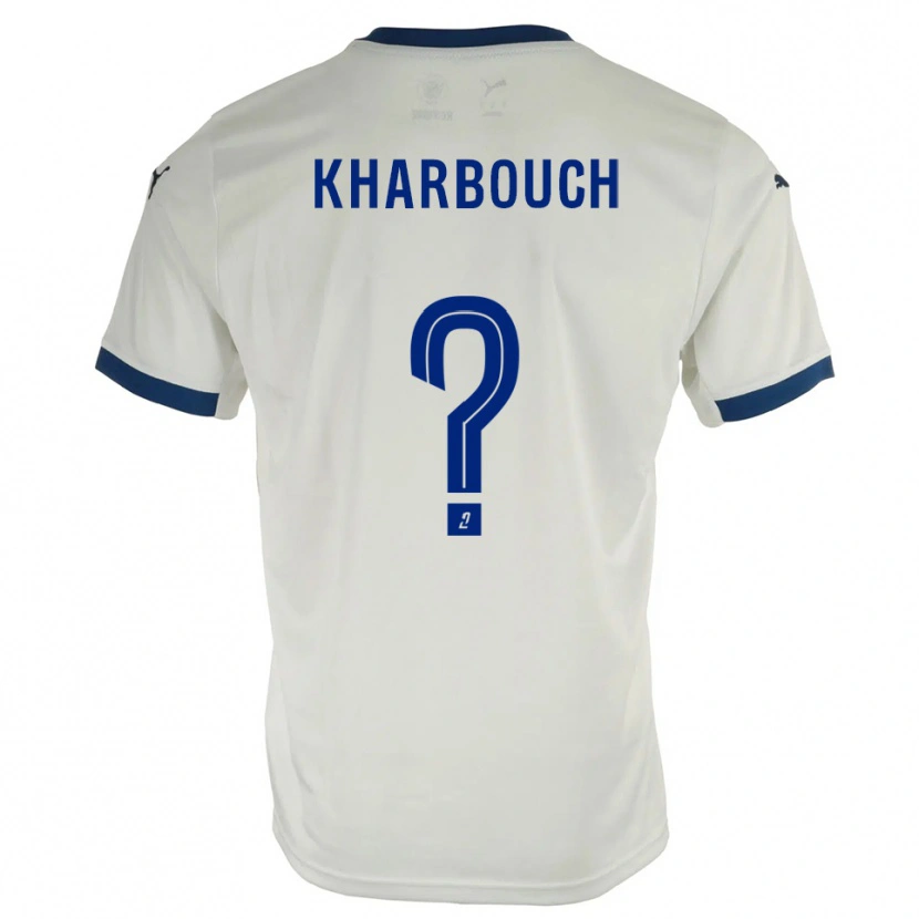 Danxen Mujer Camiseta Yanis Kharbouch #0 Blanco Azul 2ª Equipación 2025/26 La Camisa México
