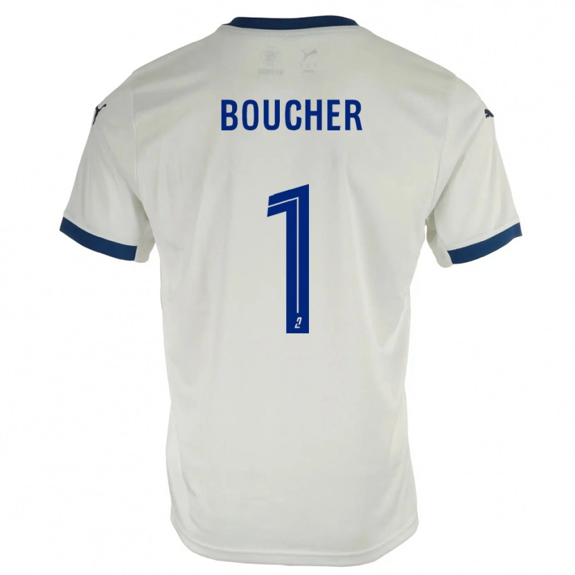 Danxen Mujer Camiseta Zacharie Boucher #1 Blanco Azul 2ª Equipación 2025/26 La Camisa México