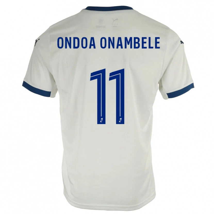 Danxen Mujer Camiseta Fred Ondoa Onambele #11 Blanco Azul 2ª Equipación 2025/26 La Camisa México