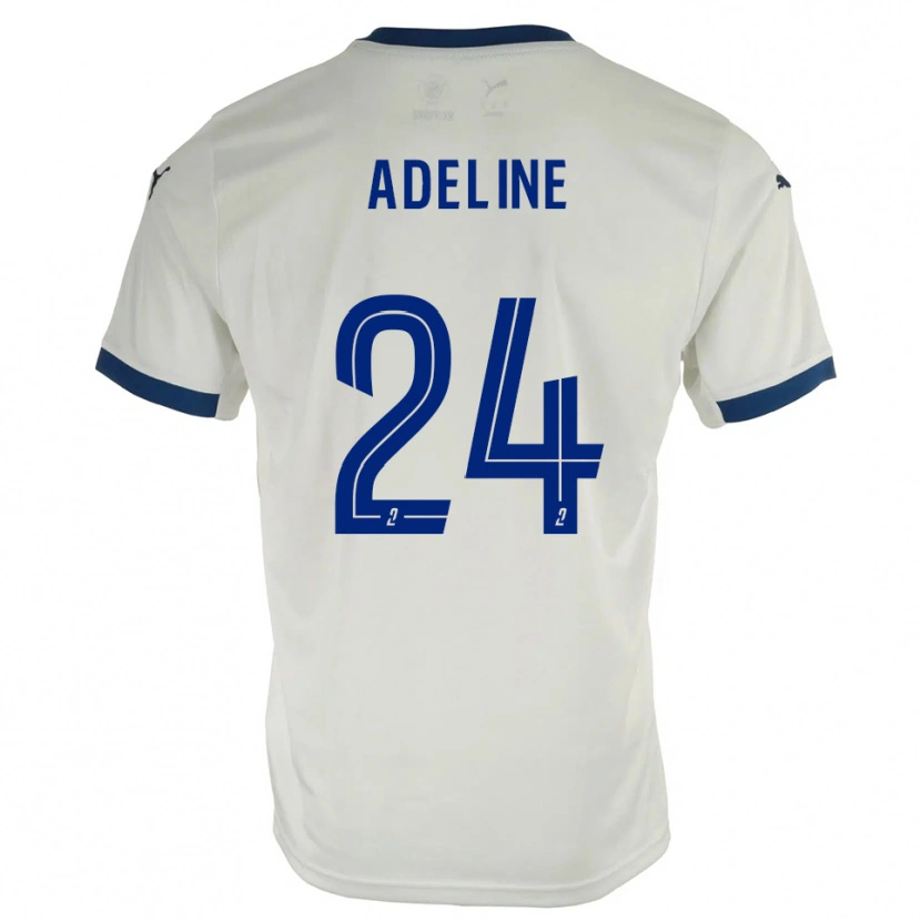 Danxen Mujer Camiseta Martin Adeline #24 Blanco Azul 2ª Equipación 2025/26 La Camisa México