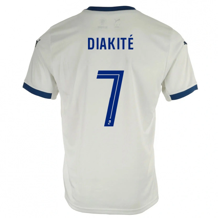 Danxen Mujer Camiseta Amadou Diakité #7 Blanco Azul 2ª Equipación 2025/26 La Camisa México