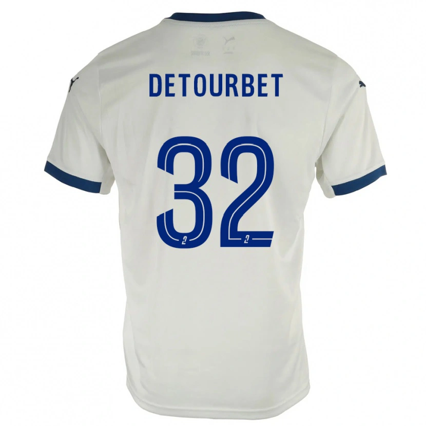 Danxen Mujer Camiseta Mathys Detourbet #32 Blanco Azul 2ª Equipación 2025/26 La Camisa México