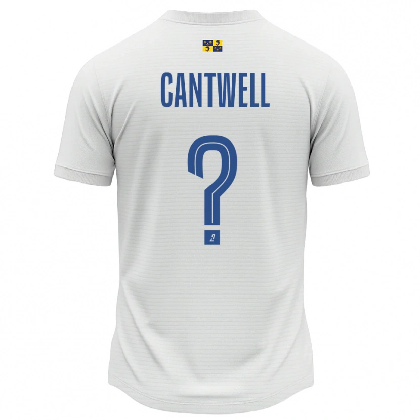 Danxen Mujer Camiseta Anna Cantwell #0 Blanco Azul 2ª Equipación 2025/26 La Camisa México