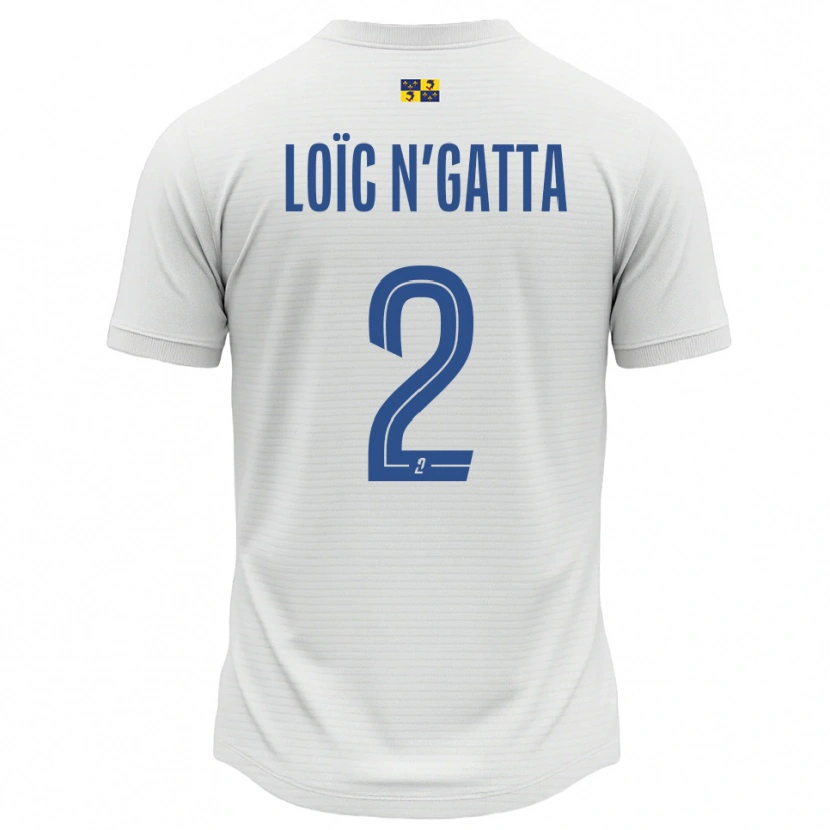 Danxen Mujer Camiseta Ange Loïc N'gatta #2 Blanco Azul 2ª Equipación 2025/26 La Camisa México