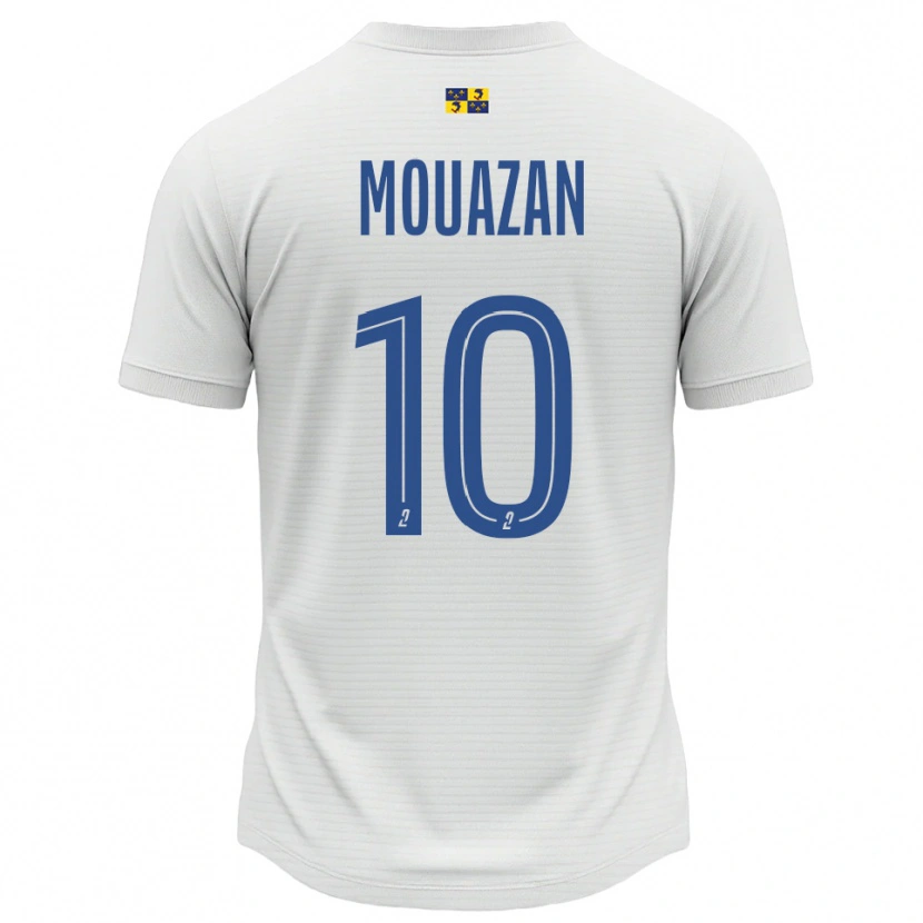 Danxen Mujer Camiseta Baptiste Mouazan #10 Blanco Azul 2ª Equipación 2025/26 La Camisa México