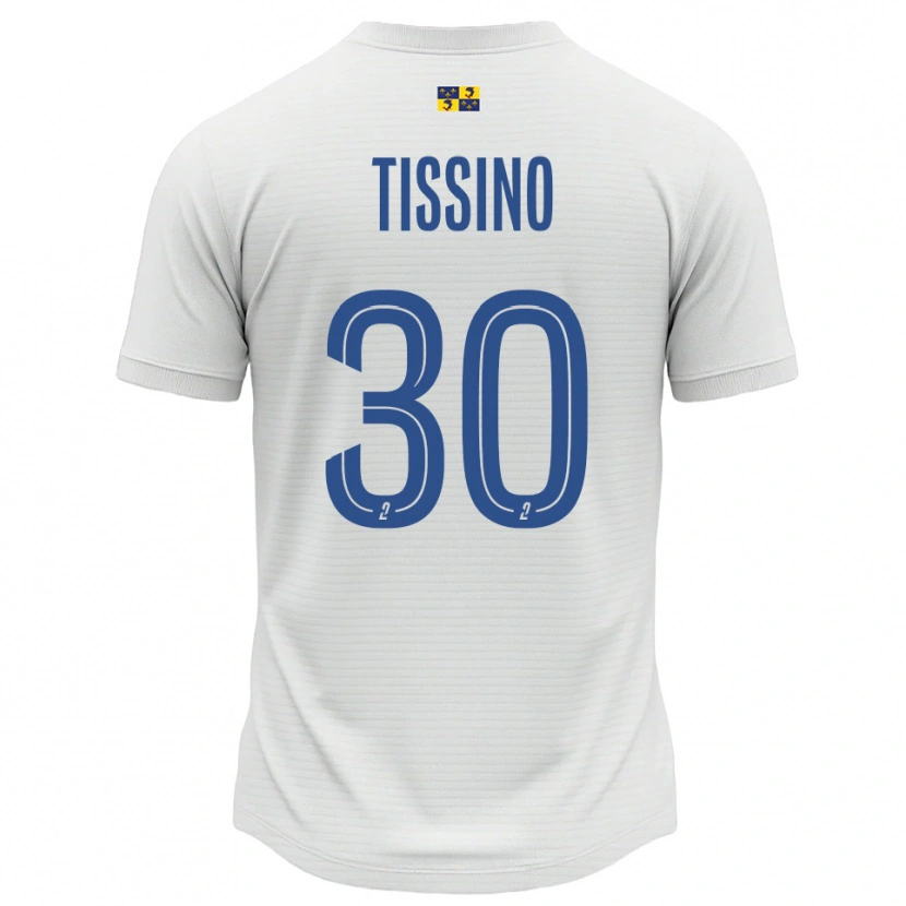 Danxen Mujer Camiseta Julie Tissino #30 Blanco Azul 2ª Equipación 2025/26 La Camisa México