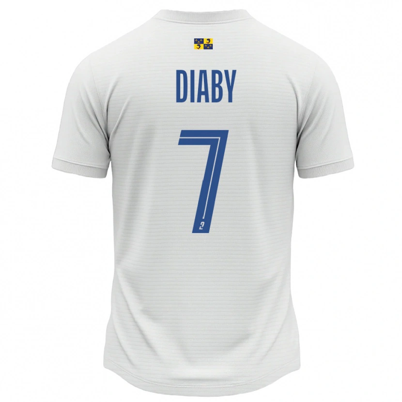 Danxen Mujer Camiseta Yadaly Diaby #7 Blanco Azul 2ª Equipación 2025/26 La Camisa México