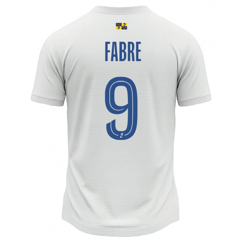 Danxen Mujer Camiseta Claudia Fabre #9 Blanco Azul 2ª Equipación 2025/26 La Camisa México