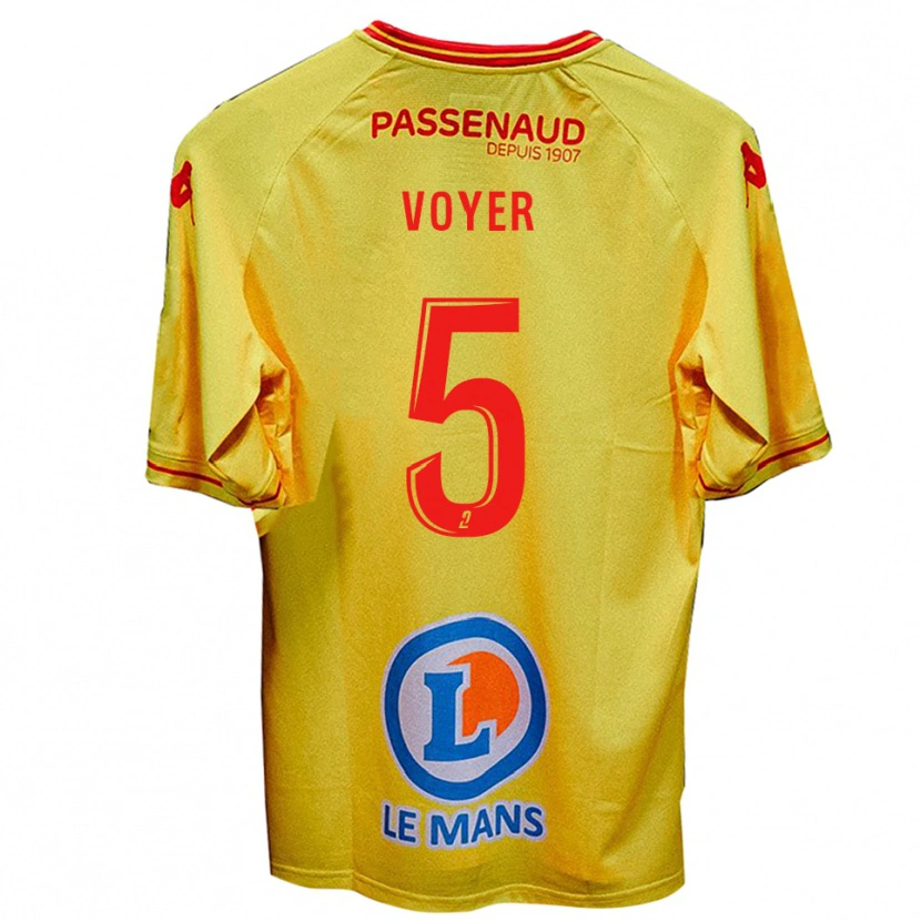 Danxen Mujer Camiseta Harold Voyer #5 Amarillo 2ª Equipación 2025/26 La Camisa México