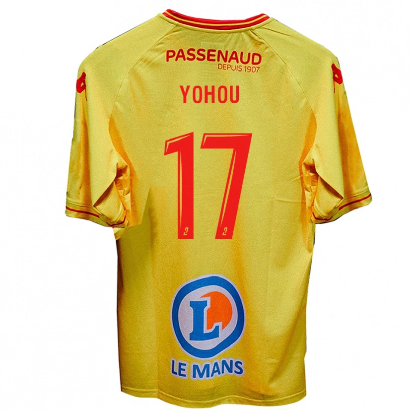 Danxen Mujer Camiseta Samuel Yohou #17 Amarillo 2ª Equipación 2025/26 La Camisa México