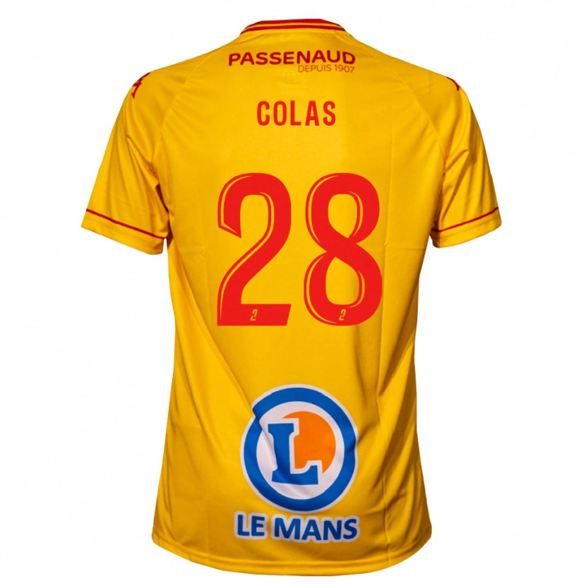 Danxen Mujer Camiseta Erwan Colas #28 Amarillo 2ª Equipación 2025/26 La Camisa México