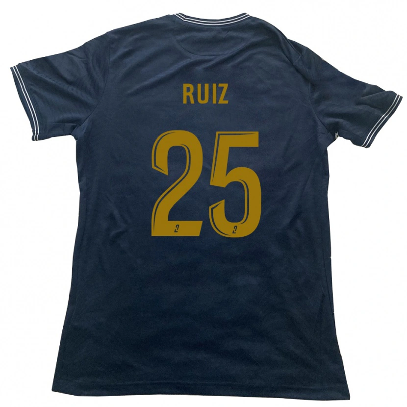 Danxen Mujer Camiseta Jean Ruiz #25 Azul Marino Oro 2ª Equipación 2025/26 La Camisa México