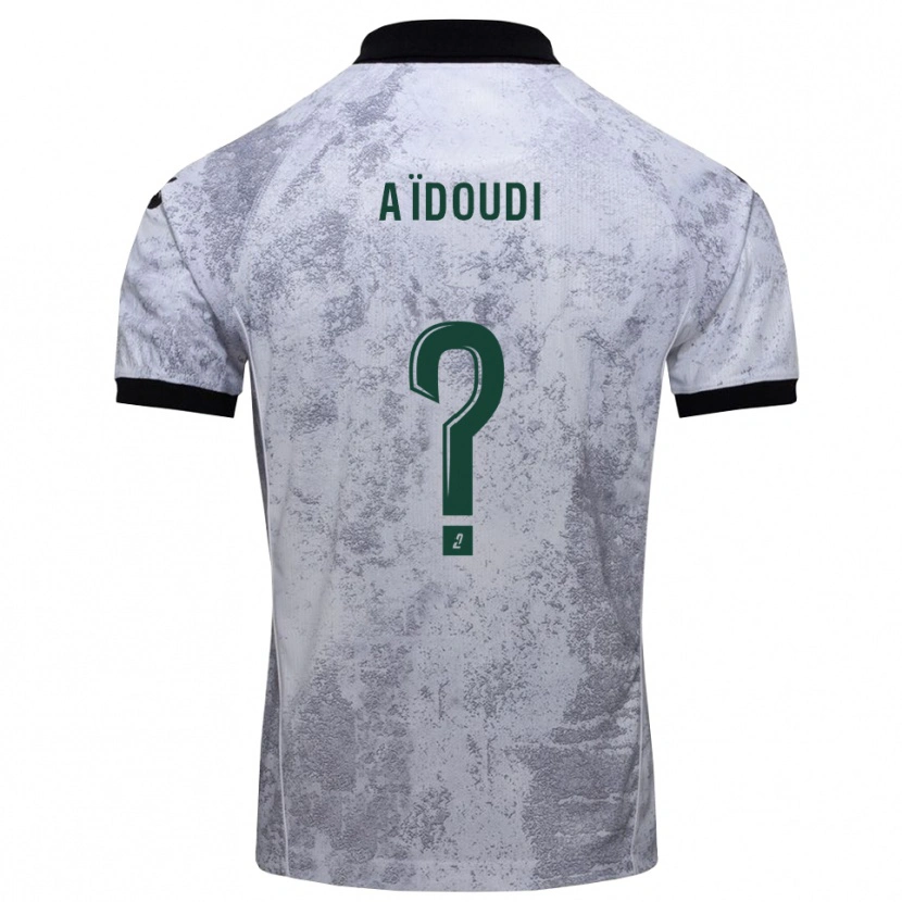 Danxen Mujer Camiseta Karim Aïdoudi #0 Blanco Negro 2ª Equipación 2025/26 La Camisa México