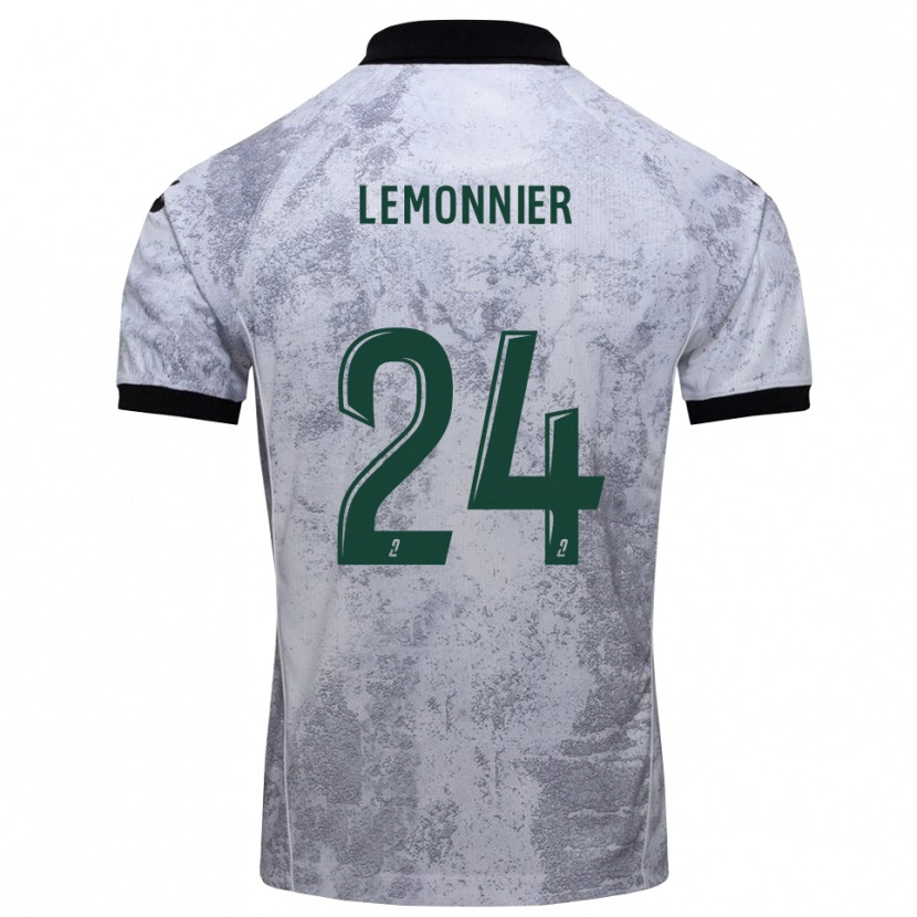 Danxen Mujer Camiseta Pierre Lemonnier #24 Blanco Negro 2ª Equipación 2025/26 La Camisa México