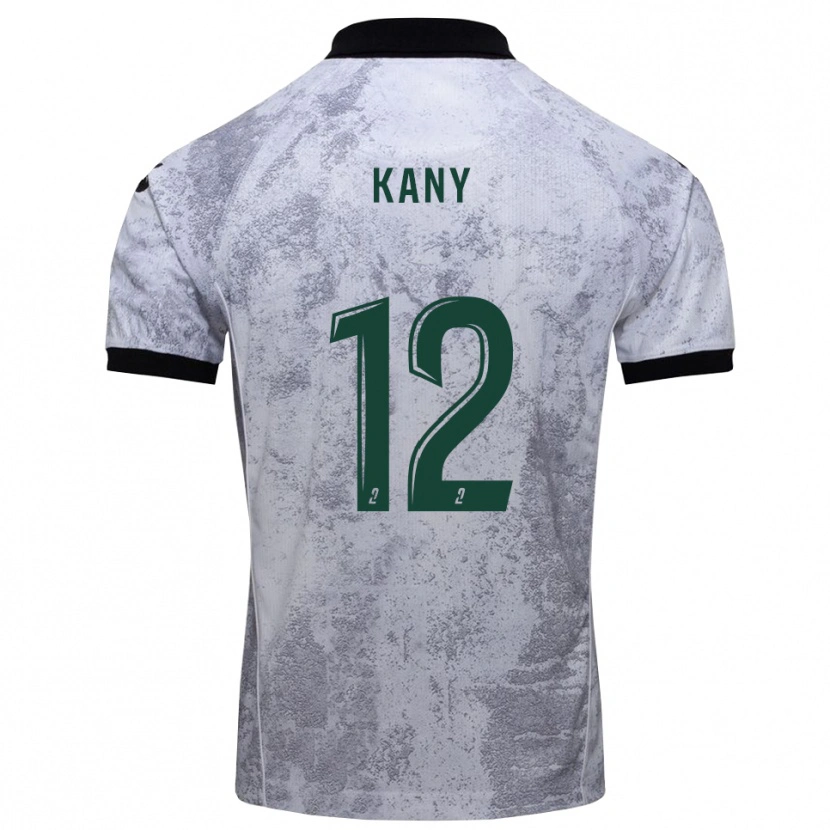 Danxen Mujer Camiseta Vincent Kany #12 Blanco Negro 2ª Equipación 2025/26 La Camisa México