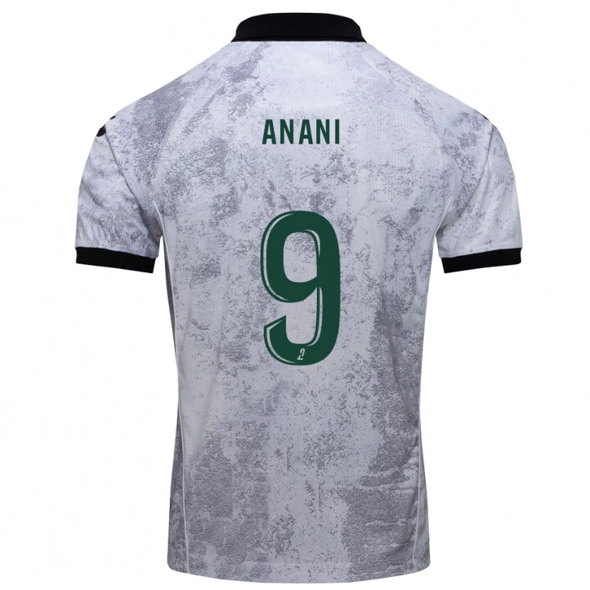 Danxen Mujer Camiseta Achille Anani #9 Blanco Negro 2ª Equipación 2025/26 La Camisa México