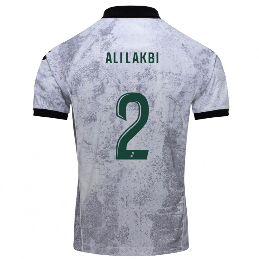 Danxen Mujer Camiseta Mohamed Ali Lakbi #2 Blanco Negro 2ª Equipación 2025/26 La Camisa México