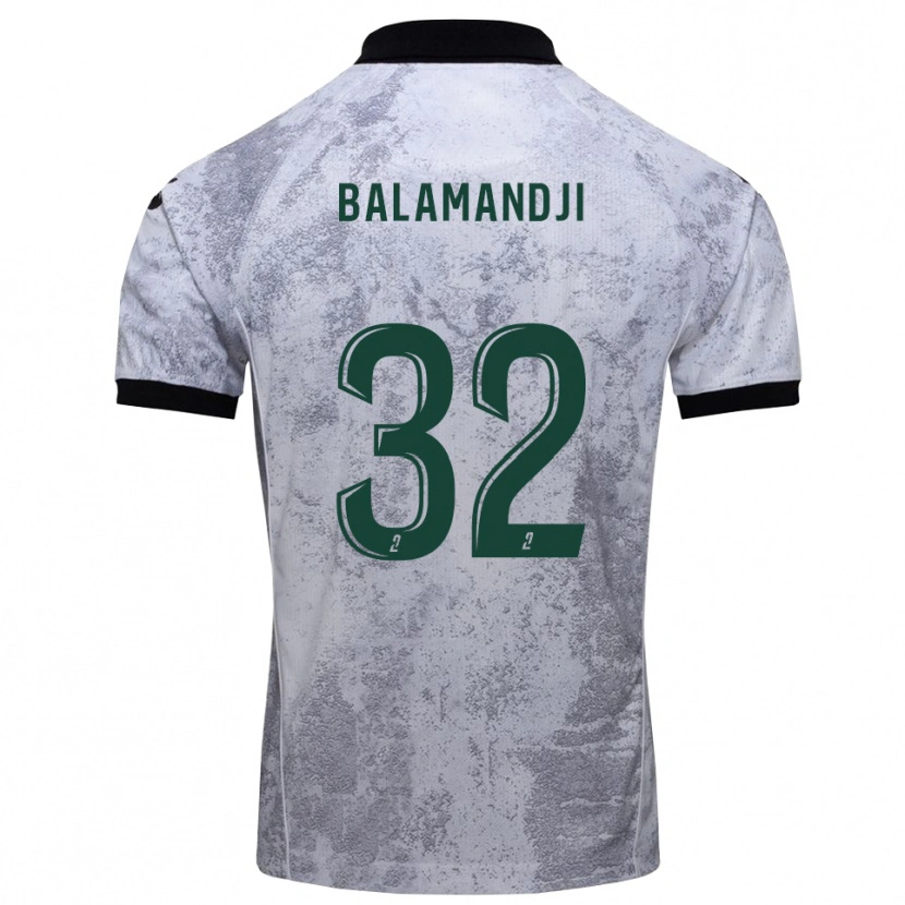 Danxen Mujer Camiseta Kossingou Balamandji #32 Blanco Negro 2ª Equipación 2025/26 La Camisa México