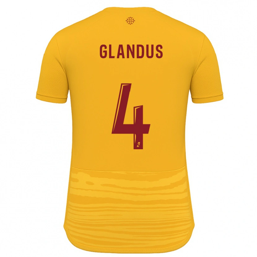 Danxen Mujer Camiseta Vincent Glandus #4 Naranja Borgoña 2ª Equipación 2025/26 La Camisa México