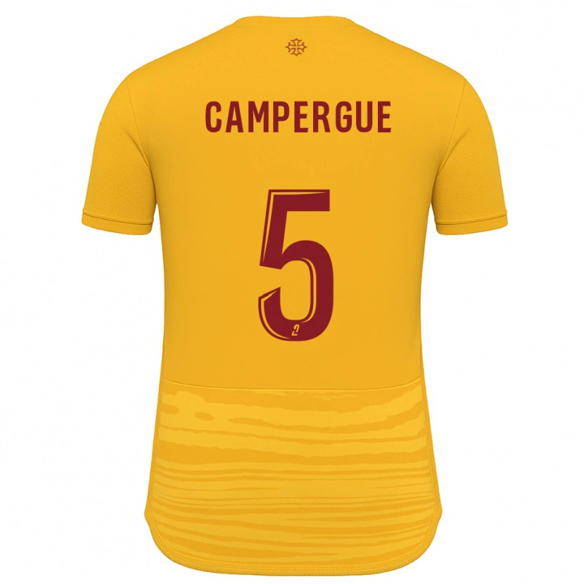 Danxen Mujer Camiseta Raphaël Campergue #5 Naranja Borgoña 2ª Equipación 2025/26 La Camisa México