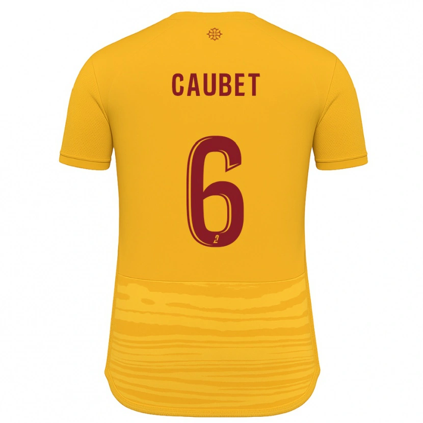 Danxen Mujer Camiseta Antoine Caubet #6 Naranja Borgoña 2ª Equipación 2025/26 La Camisa México
