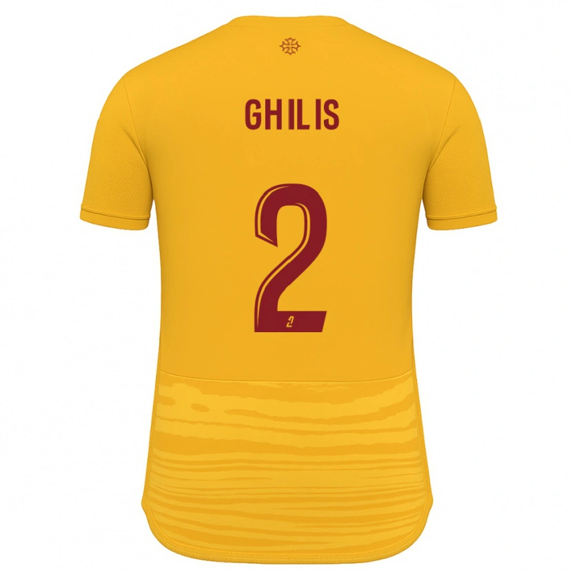 Danxen Mujer Camiseta Mohamed Ghilis #2 Naranja Borgoña 2ª Equipación 2025/26 La Camisa México