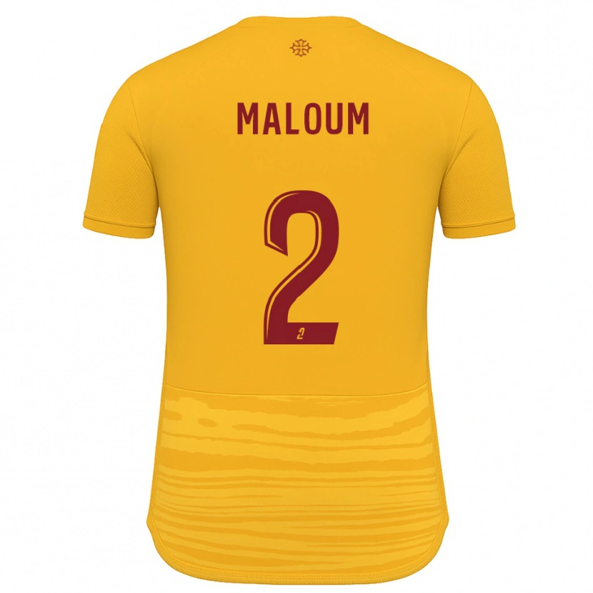Danxen Mujer Camiseta Bilal Maloum #2 Naranja Borgoña 2ª Equipación 2025/26 La Camisa México
