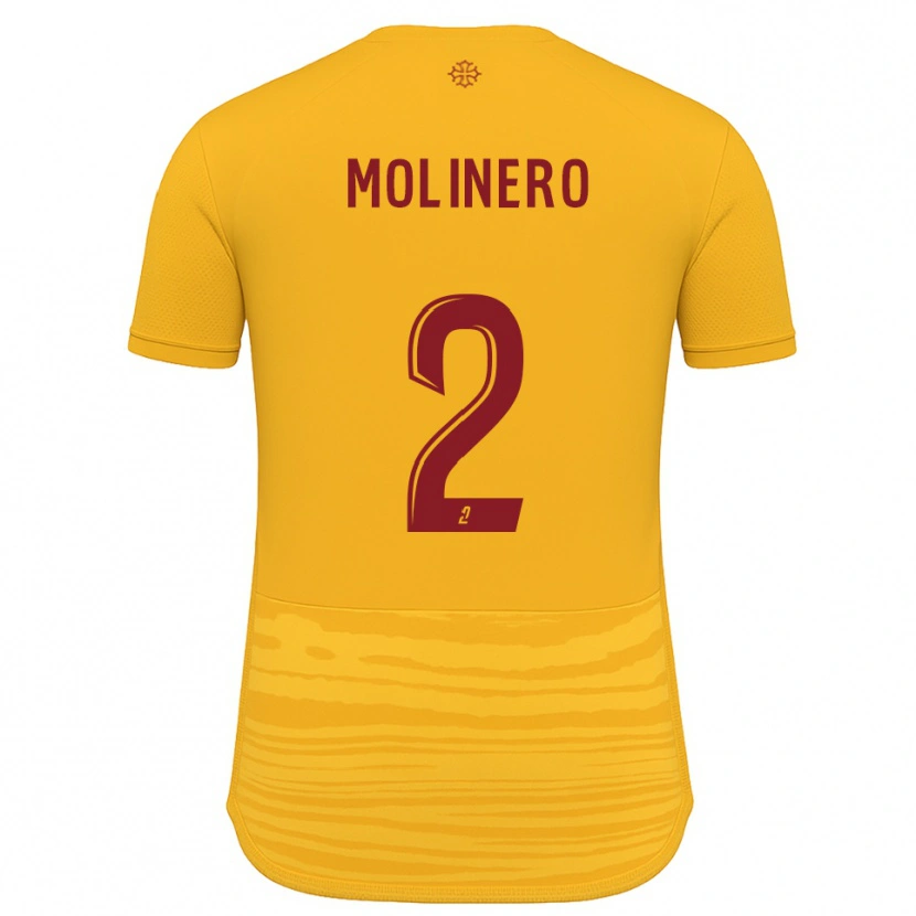 Danxen Mujer Camiseta Leny Molinero #2 Naranja Borgoña 2ª Equipación 2025/26 La Camisa México