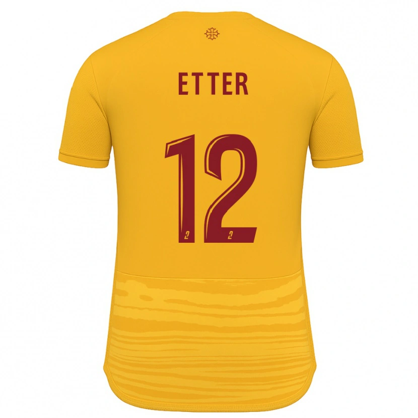 Danxen Mujer Camiseta Nans Etter #12 Naranja Borgoña 2ª Equipación 2025/26 La Camisa México