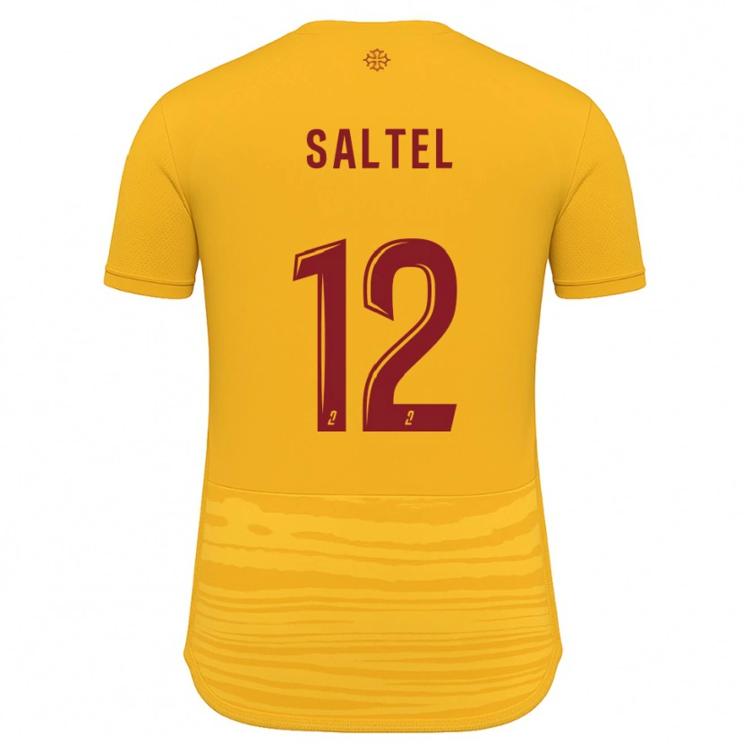 Danxen Mujer Camiseta Maëlle Saltel #12 Naranja Borgoña 2ª Equipación 2025/26 La Camisa México