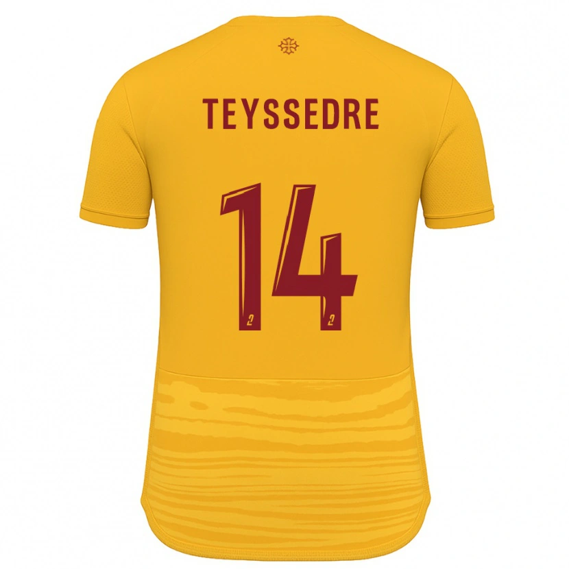 Danxen Mujer Camiseta Maexan Teyssedre #14 Naranja Borgoña 2ª Equipación 2025/26 La Camisa México