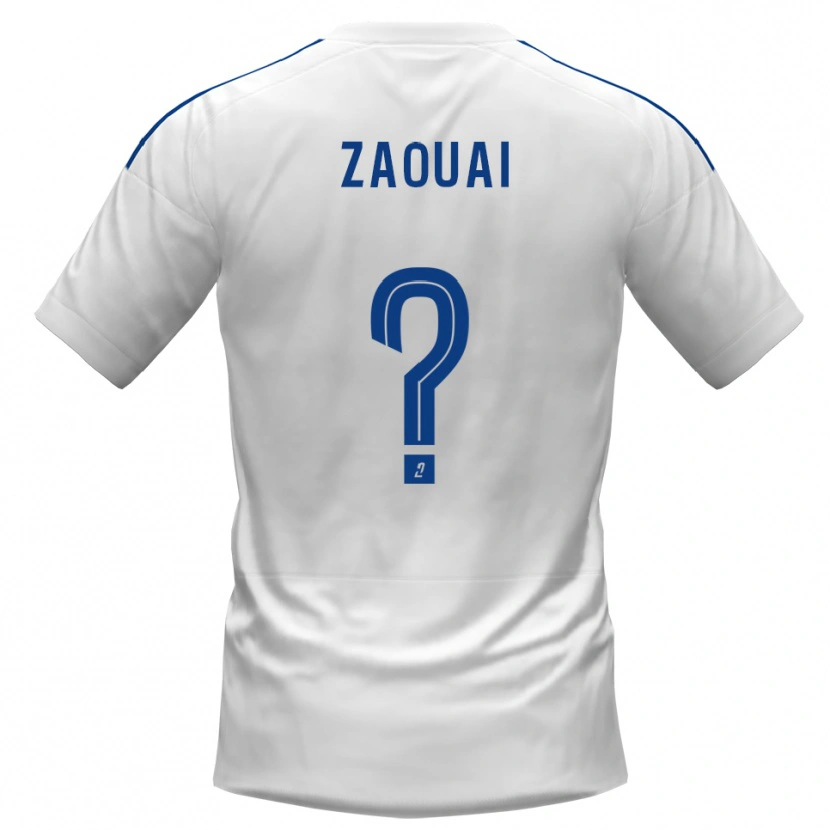 Danxen Mujer Camiseta Alexandre Zaouai #0 Blanco Azul 2ª Equipación 2025/26 La Camisa México