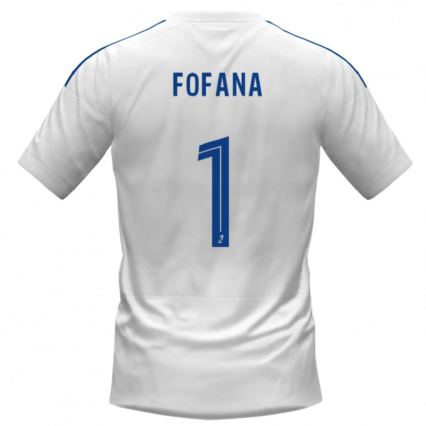 Danxen Mujer Camiseta Cheik Fofana #1 Blanco Azul 2ª Equipación 2025/26 La Camisa México