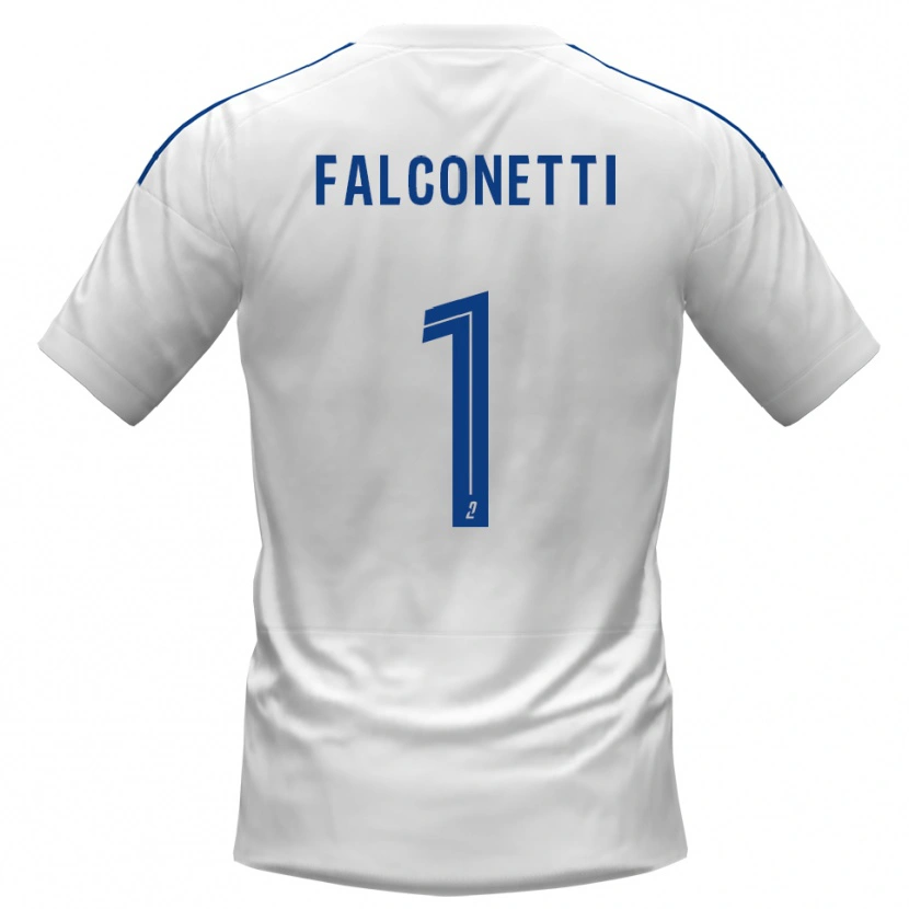 Danxen Mujer Camiseta Thomas Falconetti #1 Blanco Azul 2ª Equipación 2025/26 La Camisa México
