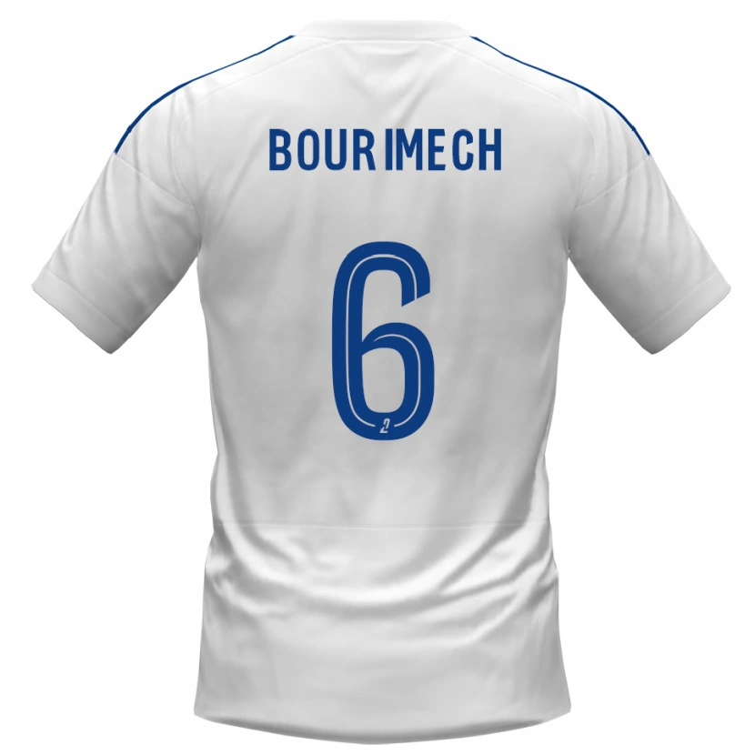 Danxen Mujer Camiseta Ilyes Bourimech #6 Blanco Azul 2ª Equipación 2025/26 La Camisa México