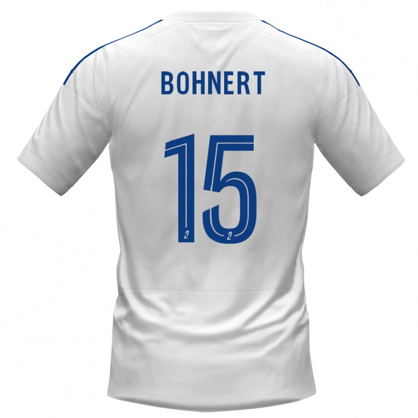 Danxen Mujer Camiseta Florian Bohnert #15 Blanco Azul 2ª Equipación 2025/26 La Camisa México
