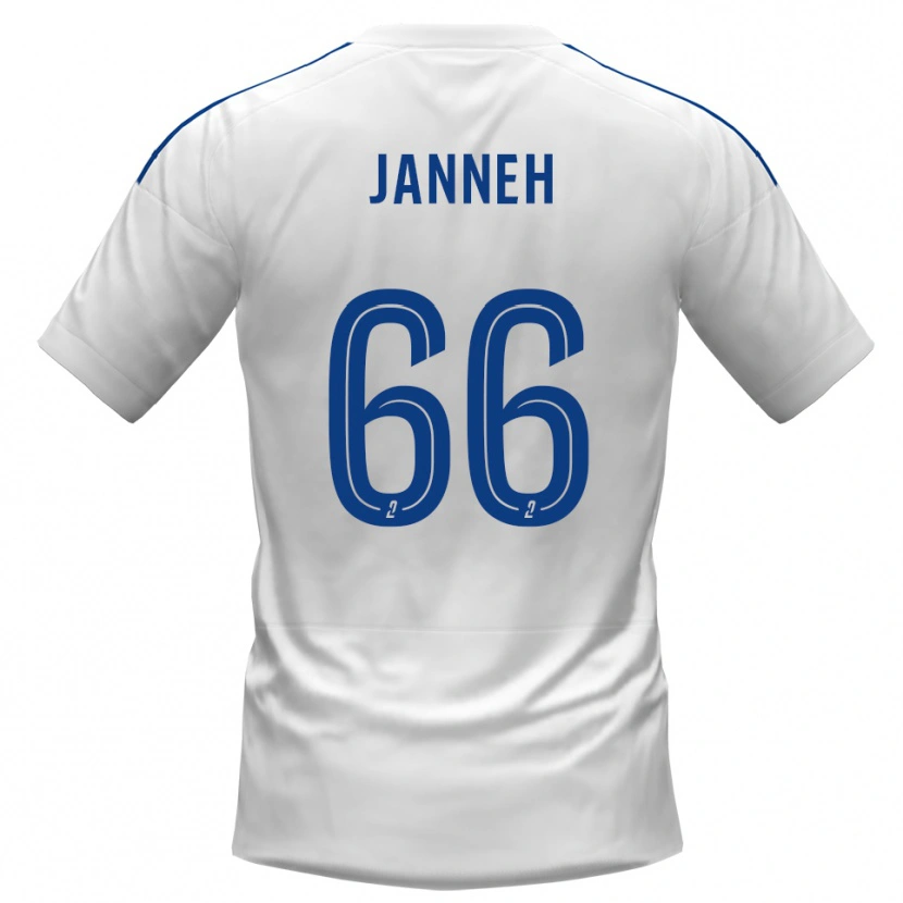 Danxen Mujer Camiseta Jocelyn Janneh #66 Blanco Azul 2ª Equipación 2025/26 La Camisa México