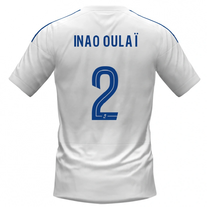 Danxen Mujer Camiseta Christ Inao Oulaï #2 Blanco Azul 2ª Equipación 2025/26 La Camisa México