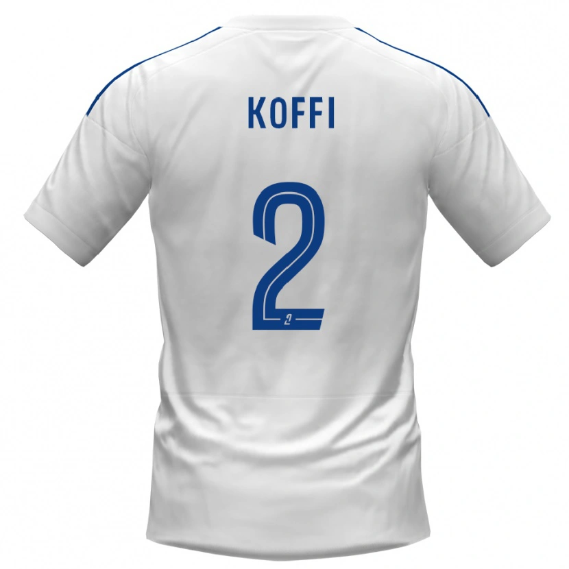 Danxen Mujer Camiseta Jean Koffi #2 Blanco Azul 2ª Equipación 2025/26 La Camisa México