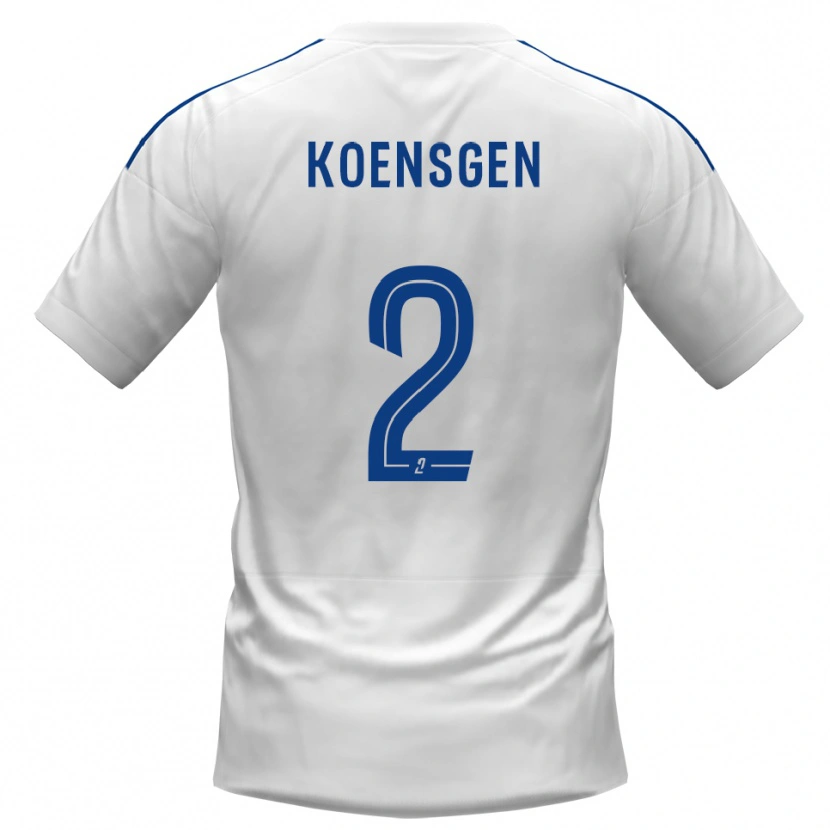 Danxen Mujer Camiseta Félicien Koensgen #2 Blanco Azul 2ª Equipación 2025/26 La Camisa México