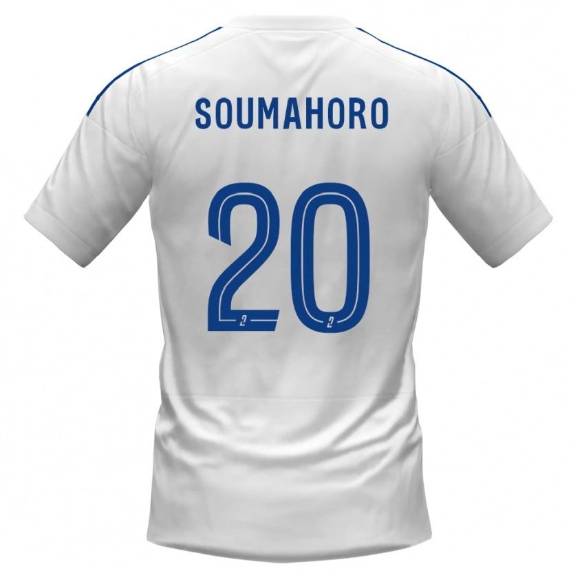 Danxen Mujer Camiseta Mamadou Soumahoro #20 Blanco Azul 2ª Equipación 2025/26 La Camisa México
