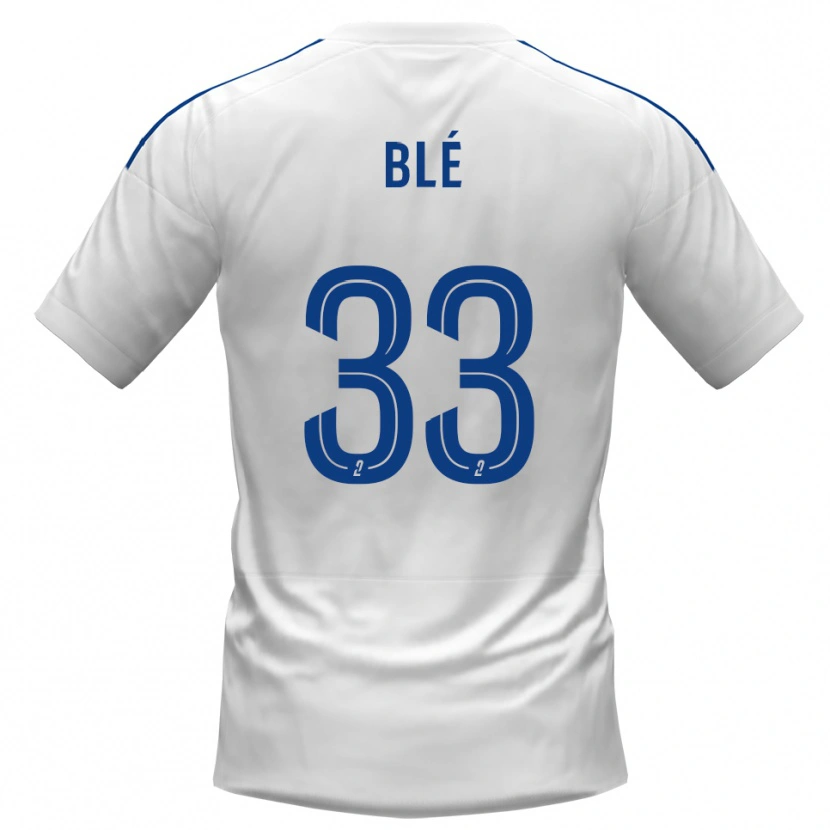 Danxen Mujer Camiseta Maxime Blé #33 Blanco Azul 2ª Equipación 2025/26 La Camisa México